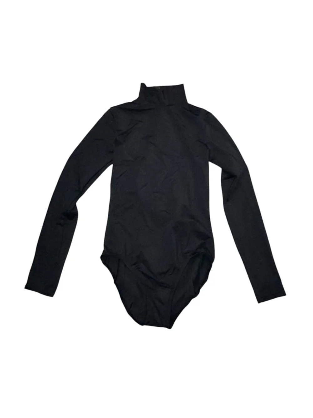 Weissman Girls MC Black Turtleneck Long Sleeve Dance Leotard